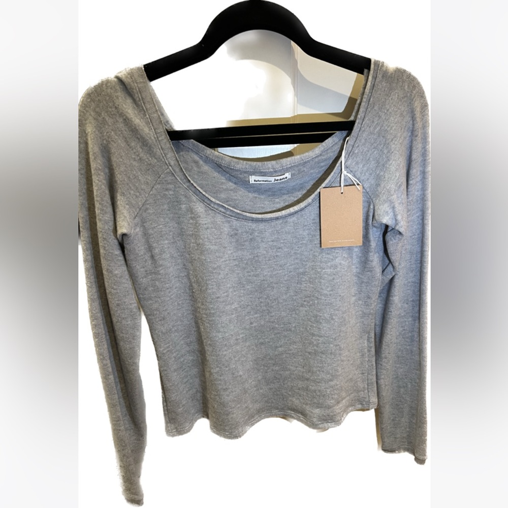 NWT Reformation Jeans Grey Sweater Women's M